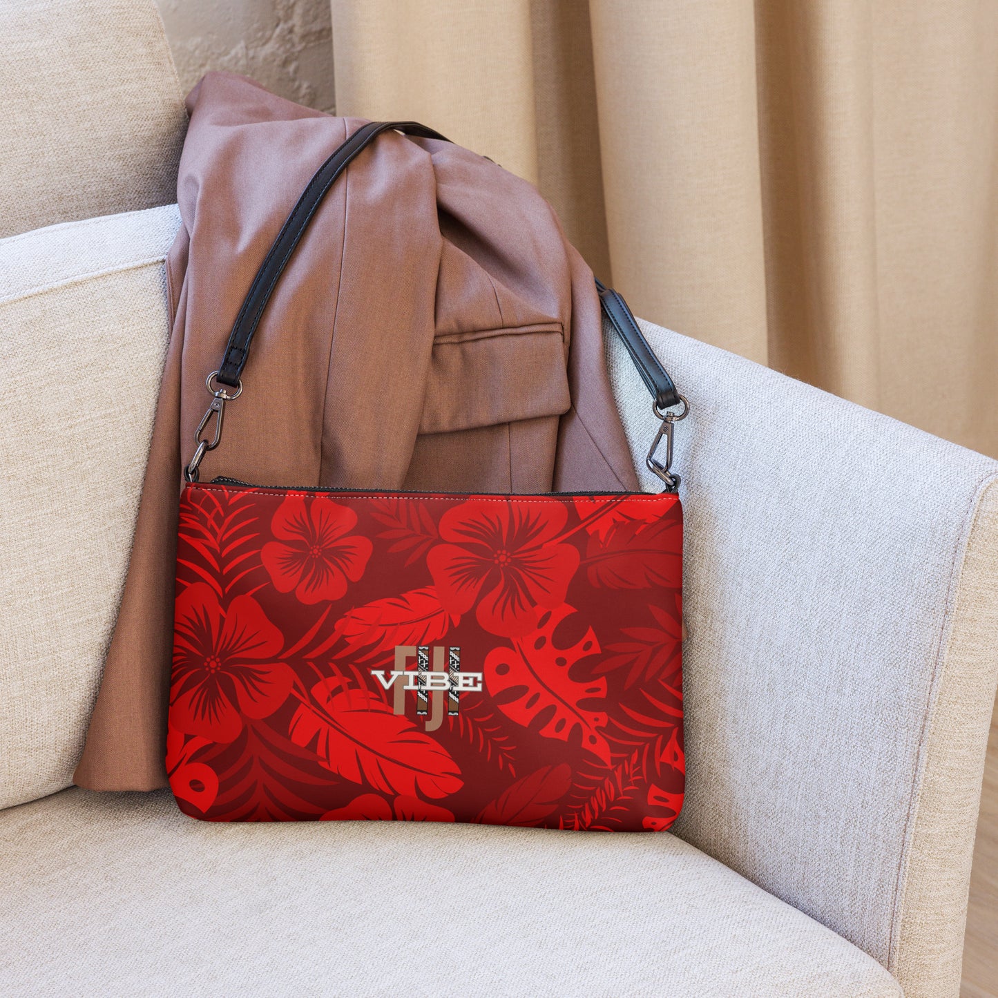 Crossbody bag "Red Floral"