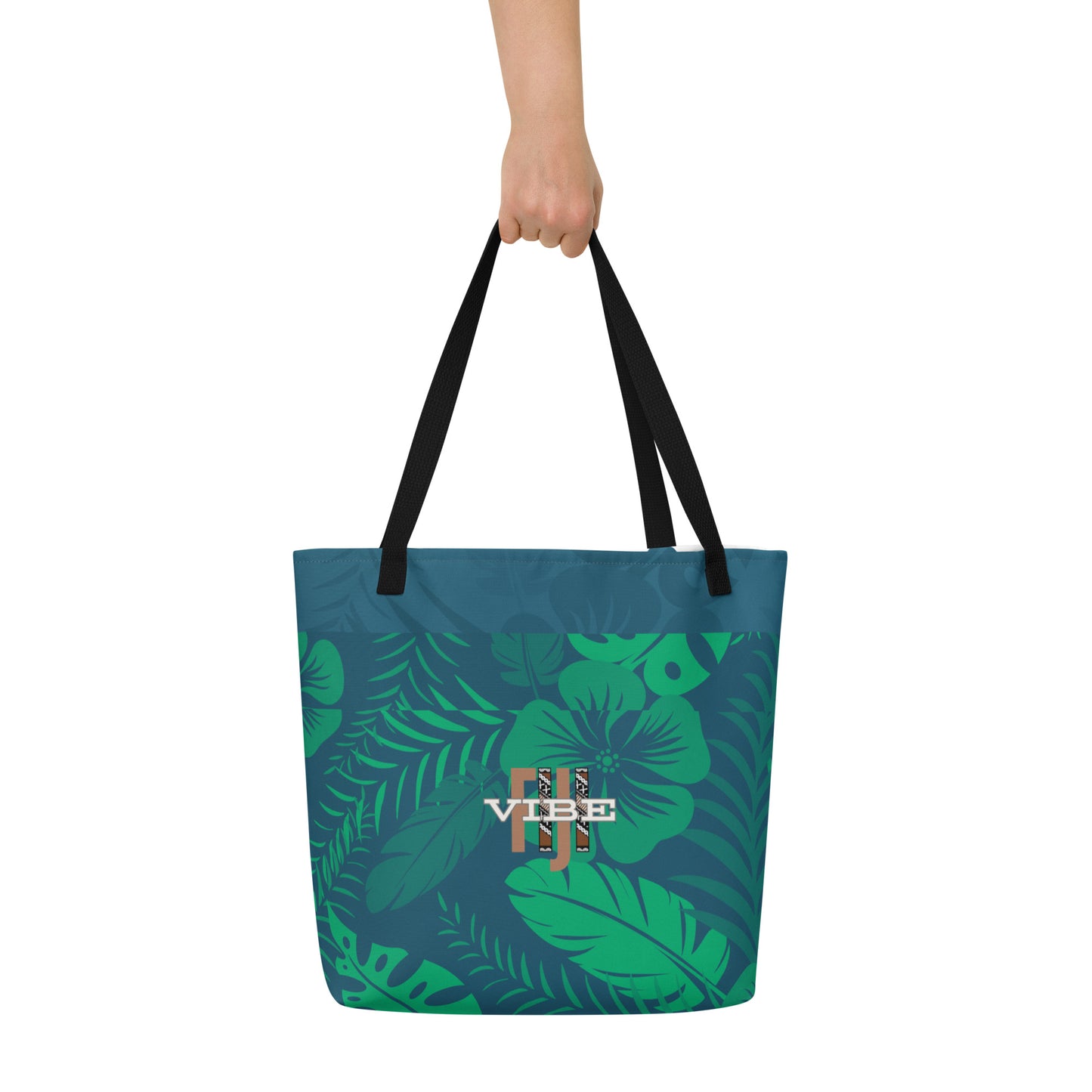 All-Over "The Rainforest" Print Large Tote Bag