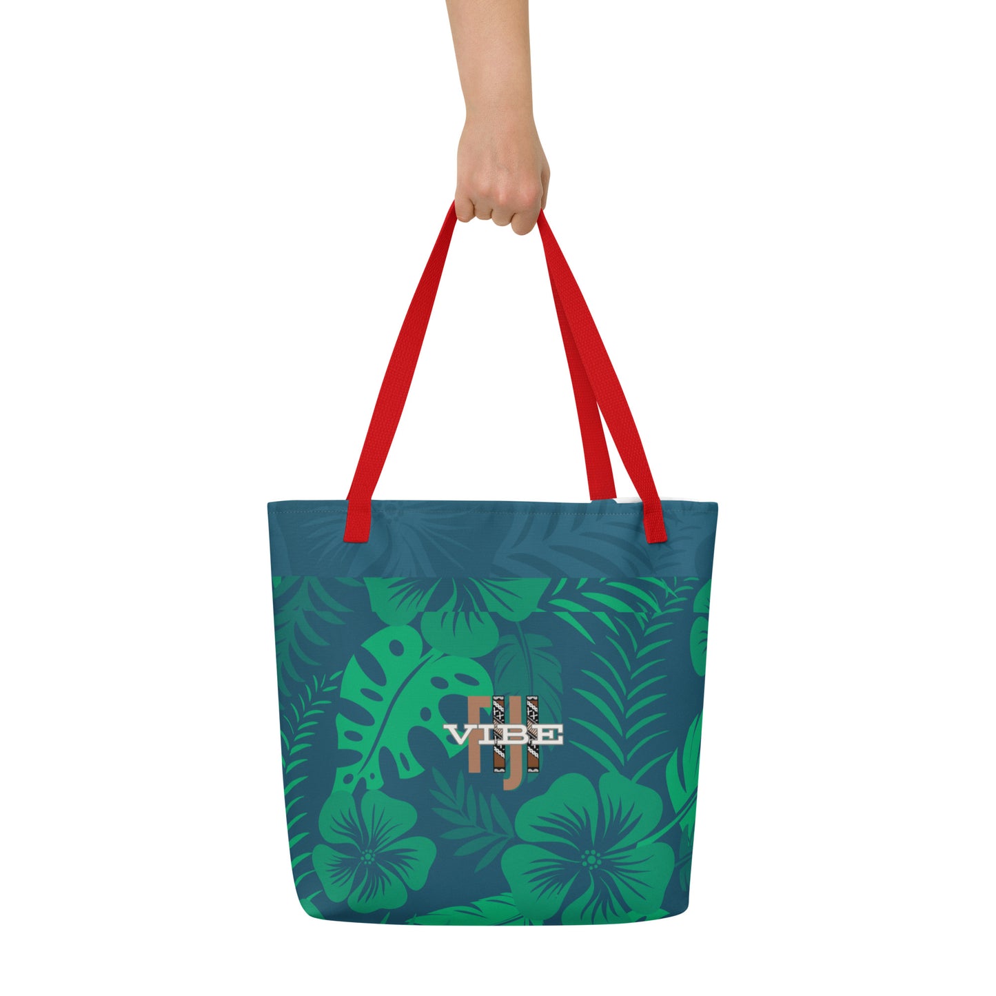 All-Over "The Rainforest" Print Large Tote Bag