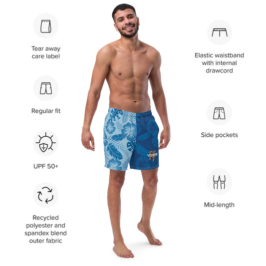 All-Over Print Recycled Swim Trunks