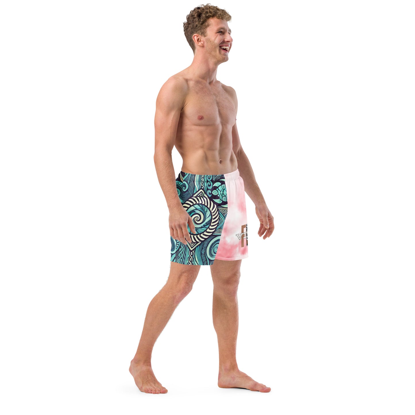 All-Over Print Recycled Swim Trunks