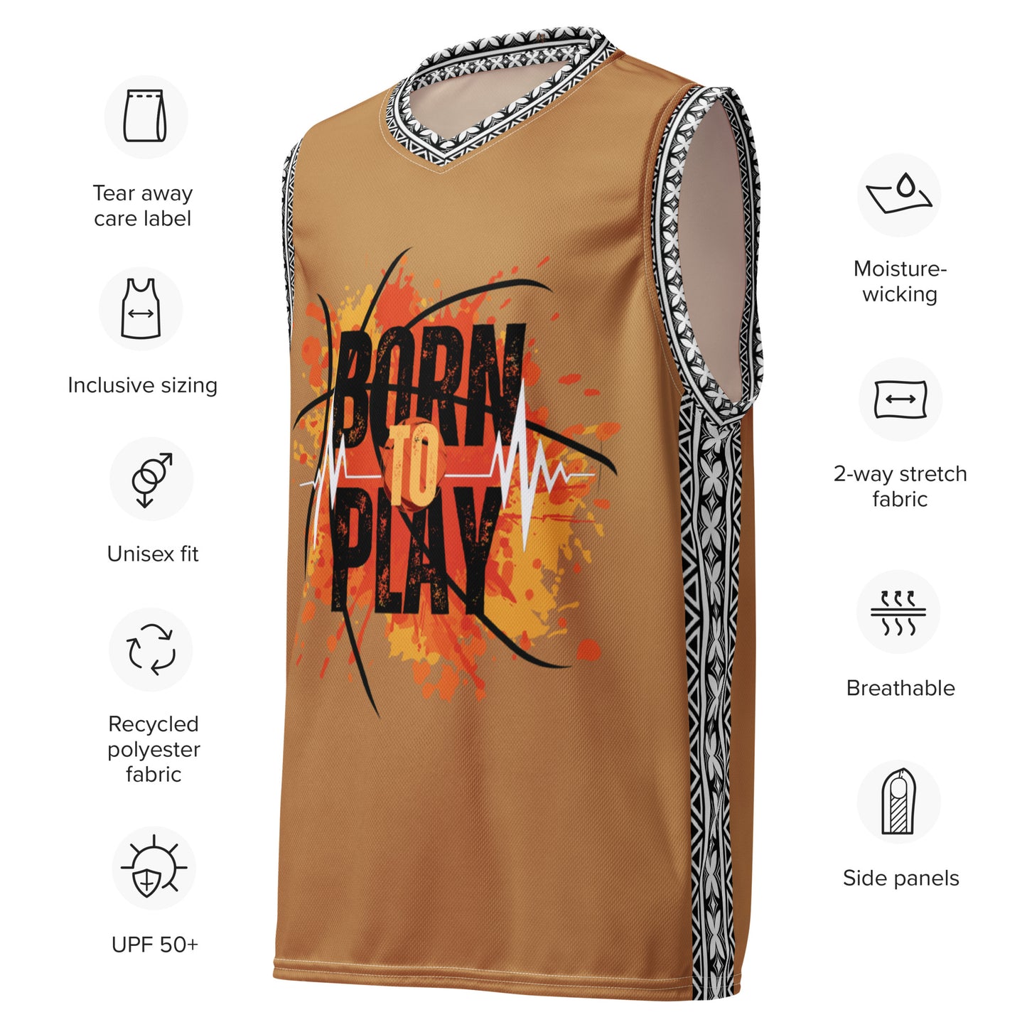 Recycled unisex basketball jersey