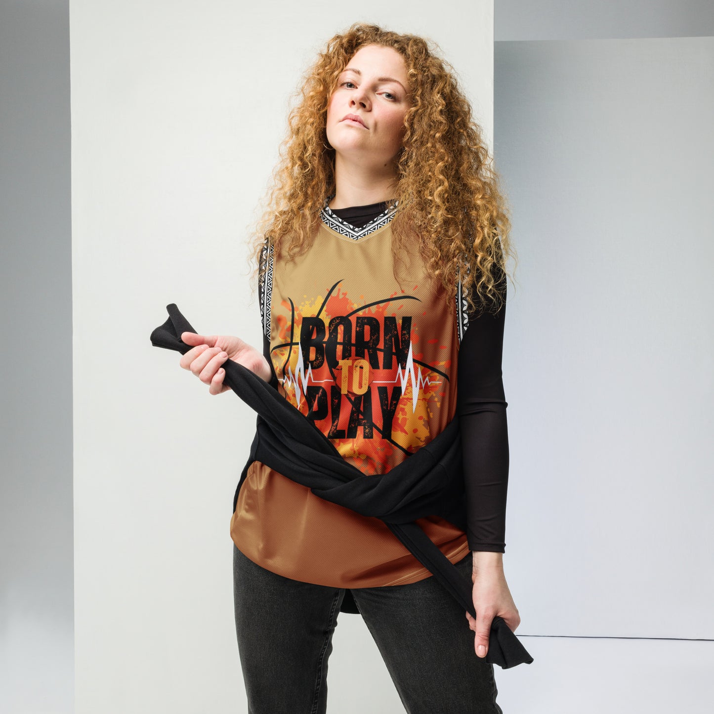 Recycled unisex basketball jersey