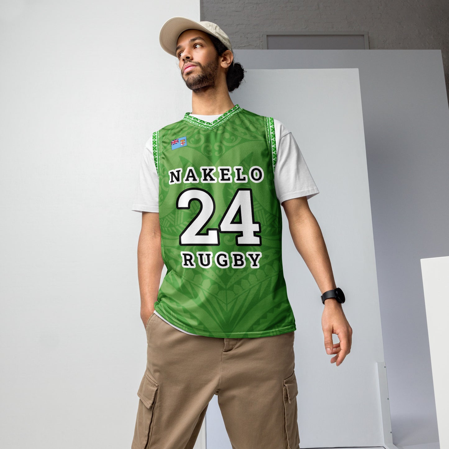 Recycled unisex basketball jersey - "Nakelo Rugby UK"