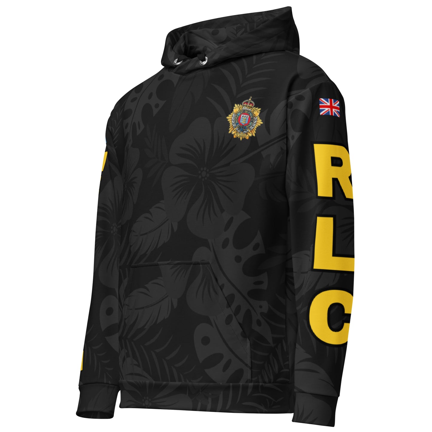 Unisex Hoodie - "7 Regt RLC" Black