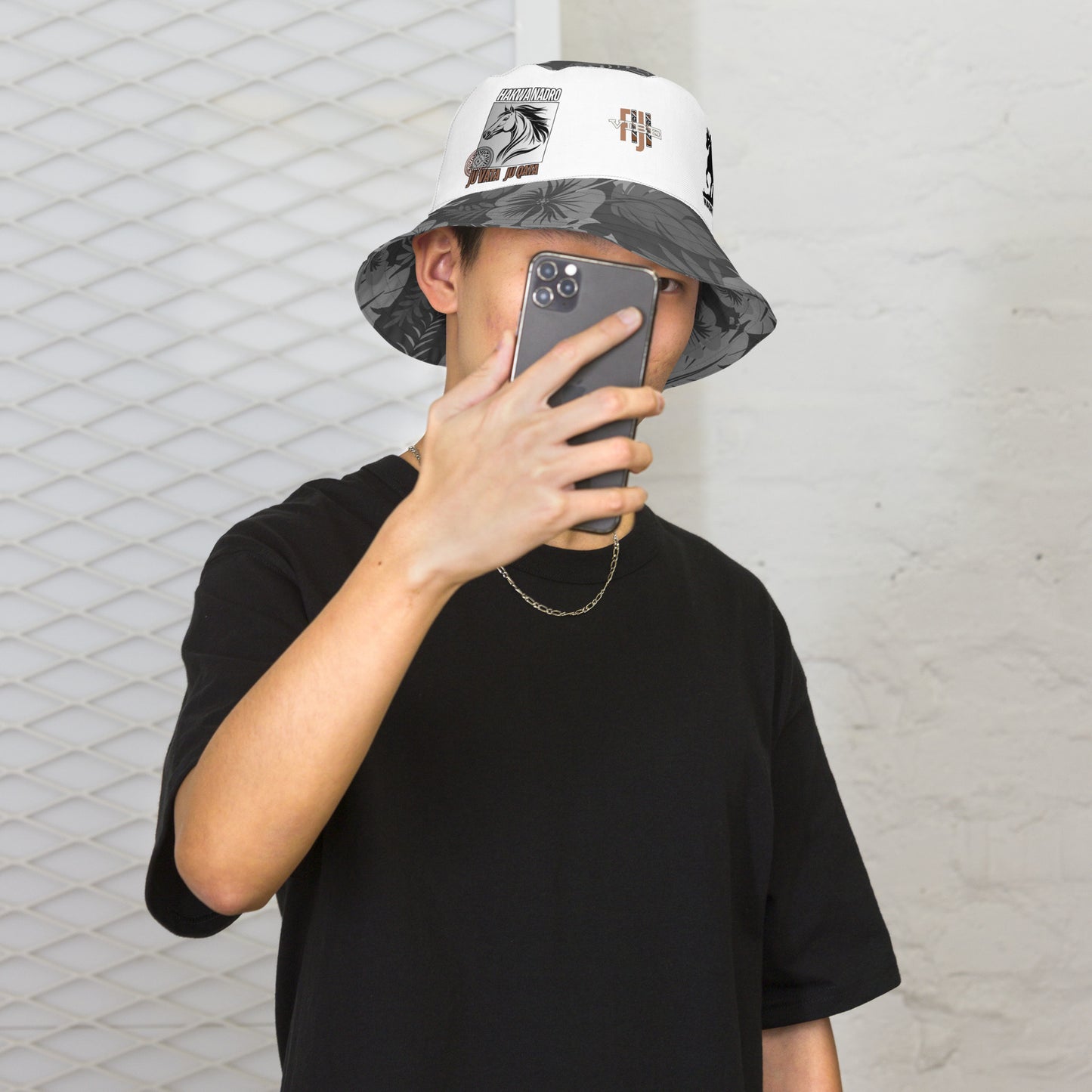 Reversible bucket hat "Hakwa Nadro"