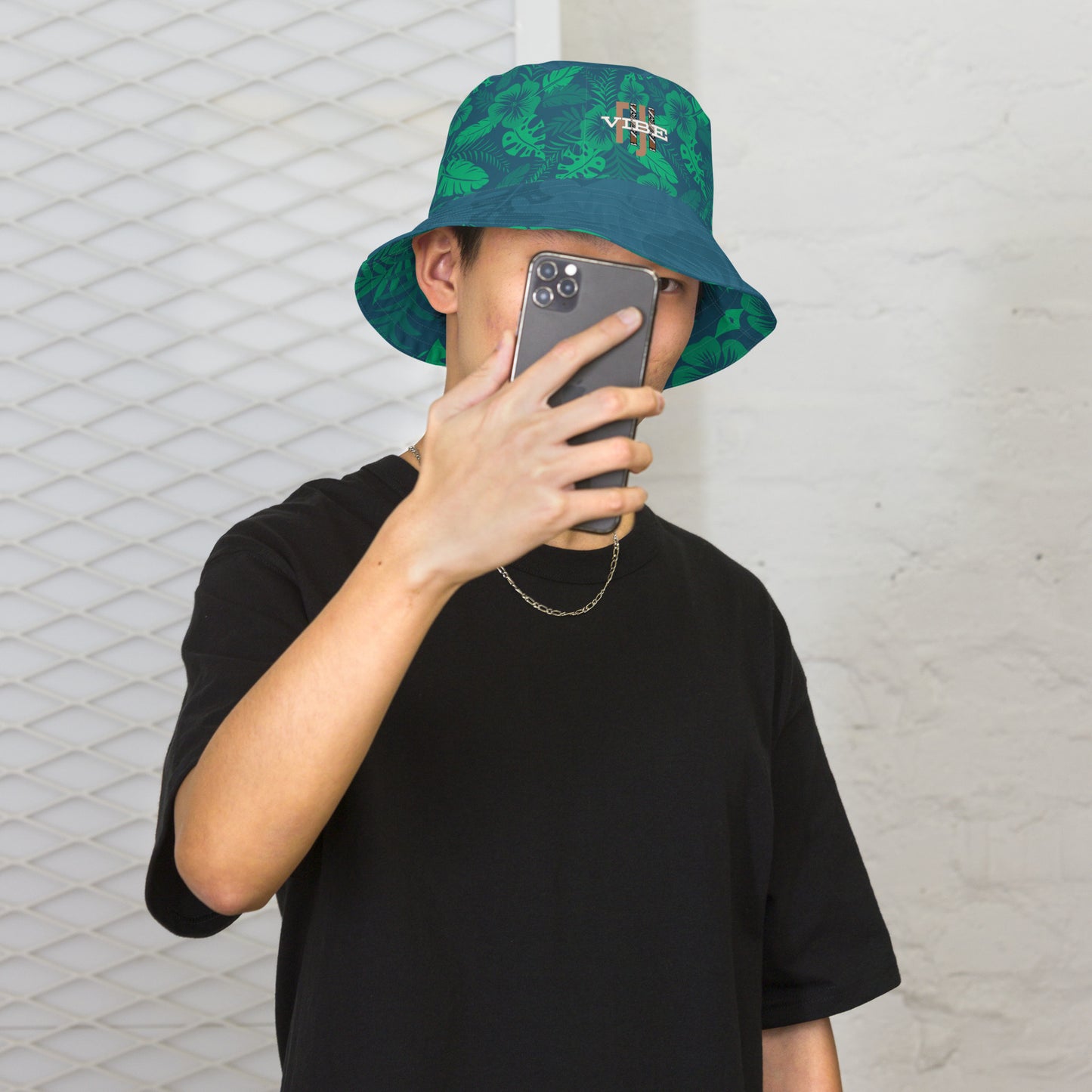 Reversible "The Rainforest" bucket hat