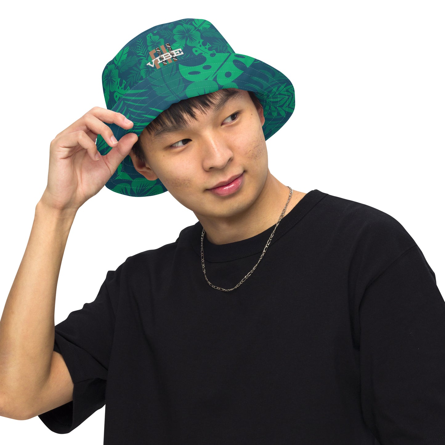 Reversible "The Rainforest" bucket hat