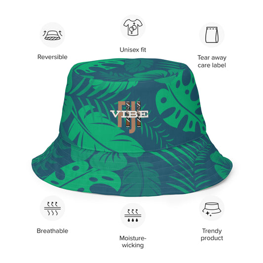 Reversible "The Rainforest" bucket hat