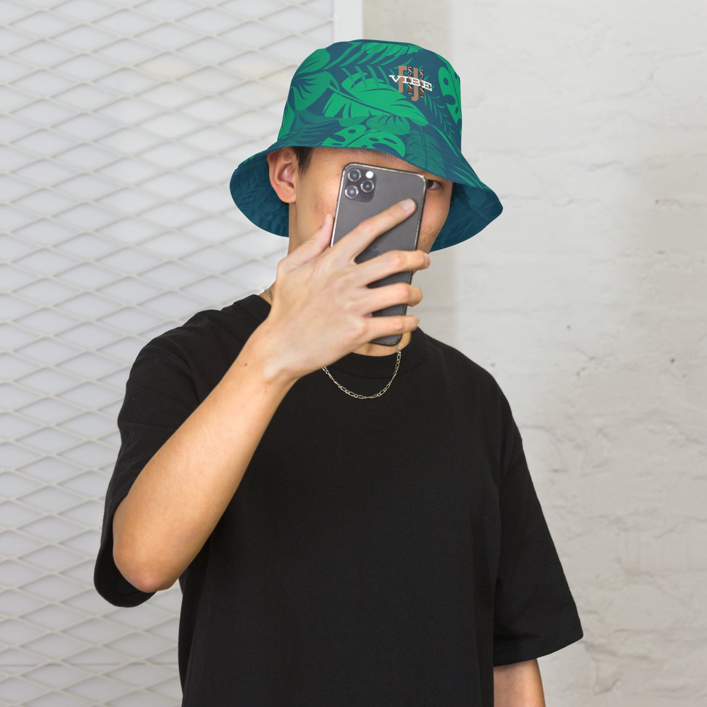 Reversible "The Rainforest" bucket hat