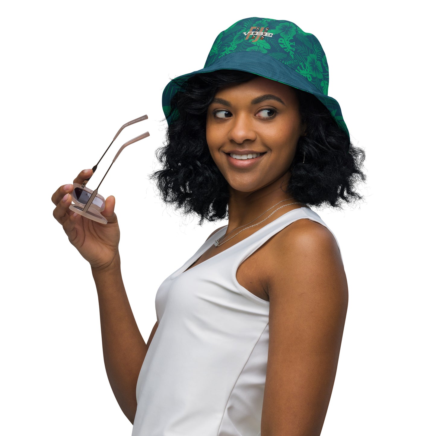 Reversible "The Rainforest" bucket hat